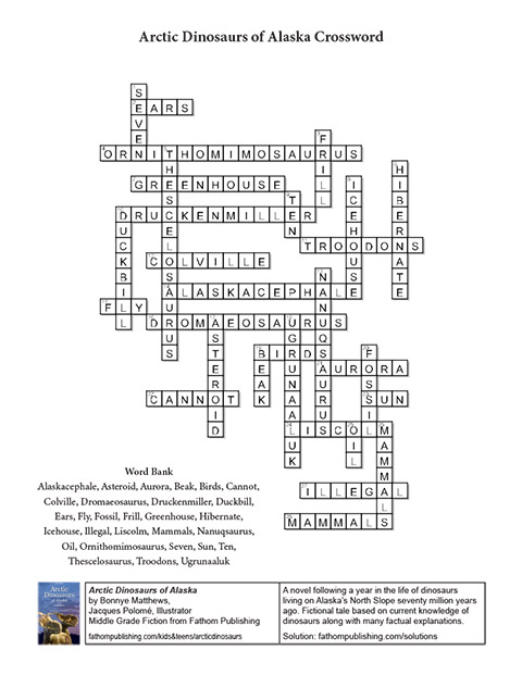 Arctic Dinosaurs of Alaska Crossword